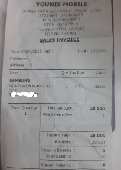 10 by 10 mind condition Samsung a06 without any single fault