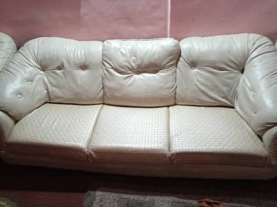 5 seater sofa set ,white decent look
