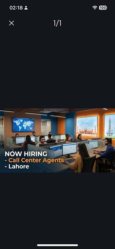 call center agent Johar town