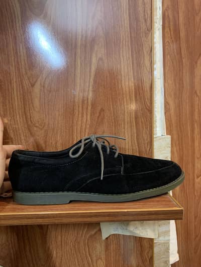 Calvin Kleins mens black suede leather sneakers