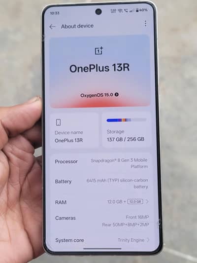OnePlus 13R 12GB 256GB Non PTA All Okay Best For PUBG 120FPS