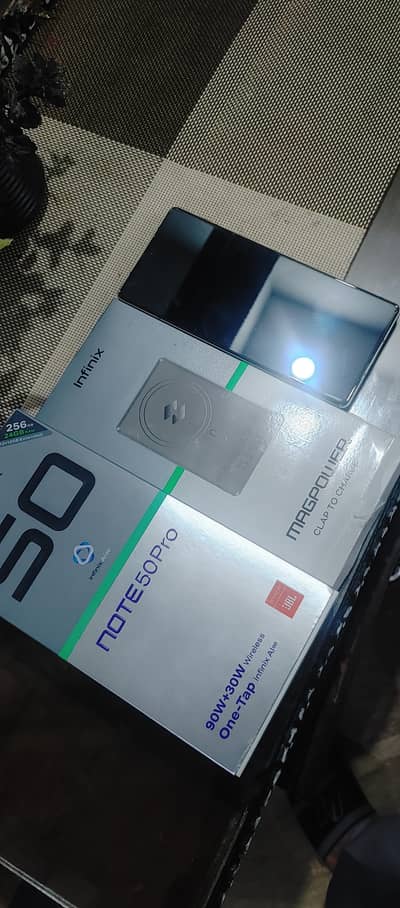 Infinix Note 50 pro 12/256GB Titanium Gray color.