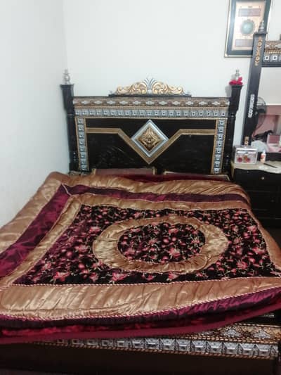 bed and side table dressing table for sale