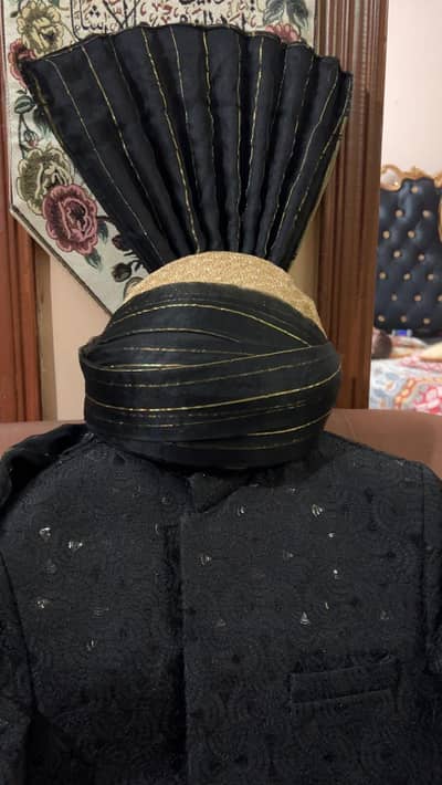 Groom Sherwani Classic Black