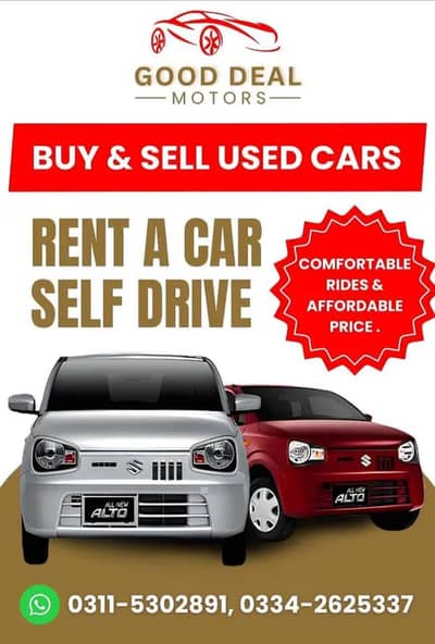 Rent A Car For Self Drive & With Driver Contact 03342625337