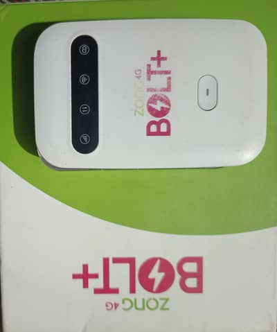 Zong 4G Bolt+ Unlocked MiFi - ہلکا استعمال، All SIM چلے گی، 5000 روپے