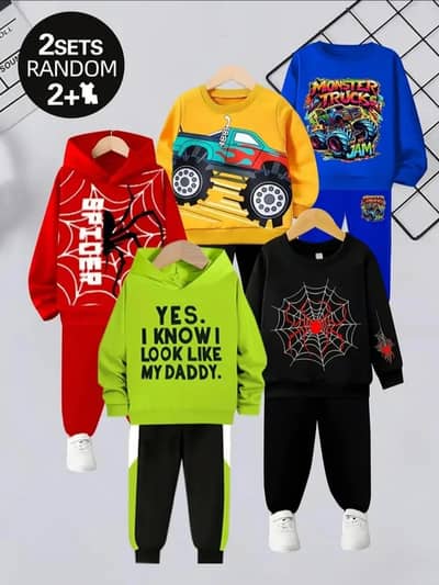 boys printed track suit