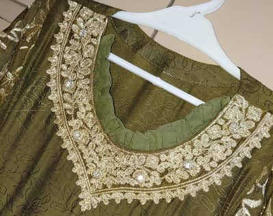 3 piece outstanding embroidered Dress medium size