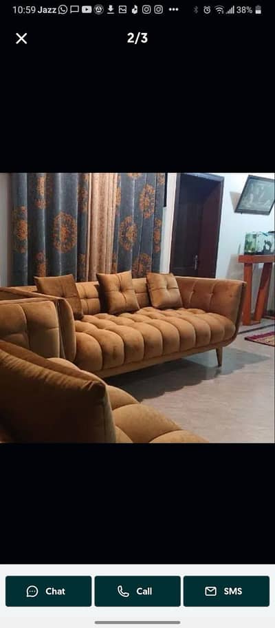3 + 2 Seater Sofa Set with free Handmade Canvas Paints