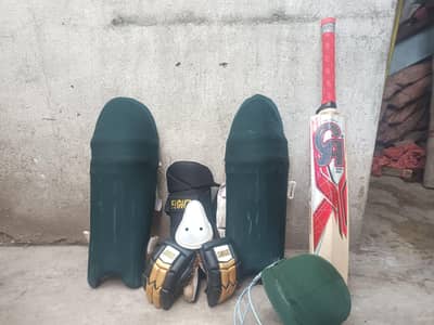 Almost braned new kit CA 5000 bat and pads with goves and nemo bad kit