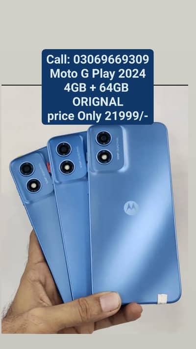 Motorola Moto G Play 2024 PTA Approved With Box 10by10 With Warranty