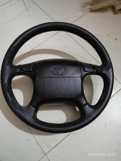 Toyota Corolla Indus AE100 Brown Steering Wheel Airbag Japanese