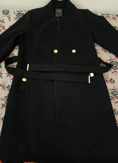 River Island Black Long Coat