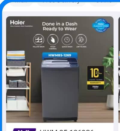 need  haier fully automatic  washing  machine