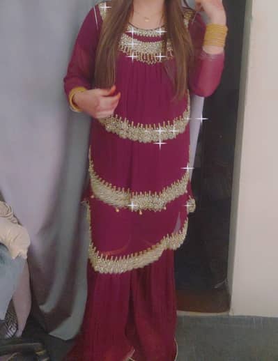 shart sharara in purple