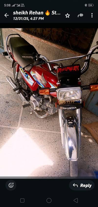 Honda cd 70 bike for urgent sale