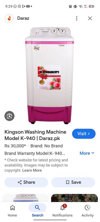 KINGSON WASHING MACHINE