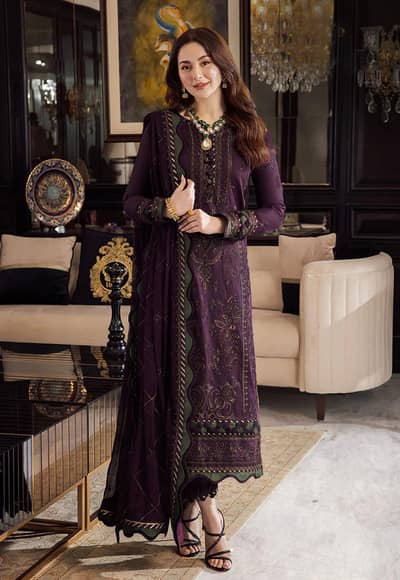 Dhanak Hit Code – Heavy Embroidered Winter Suit with Wool Shawl