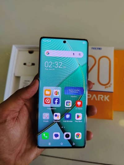 Techno spark 20 Pro Plus 12 gb ram 256 GB Momery Full box 03326744685
