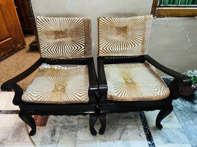 Pure wooden chair brown colour with sites condition 10/10