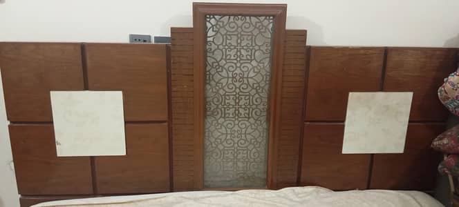 king size bed brown color good quality heavy duty, without mattress