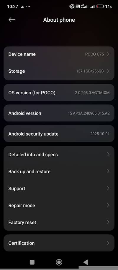 Xiaomi POCO C75 (10 months used)