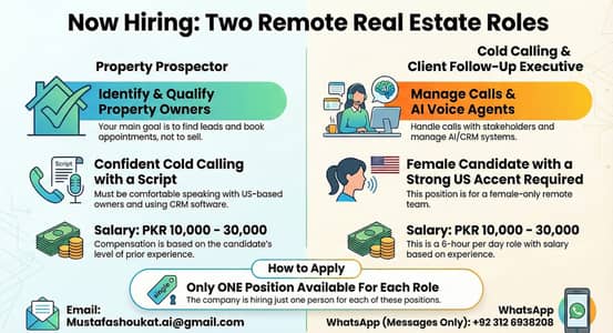 Remote Real Estate Jobs – Cold Calling & Client Follow-Up (Female)