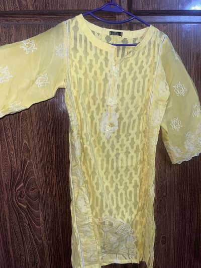 Almirah yellow embroidered dress 3pc