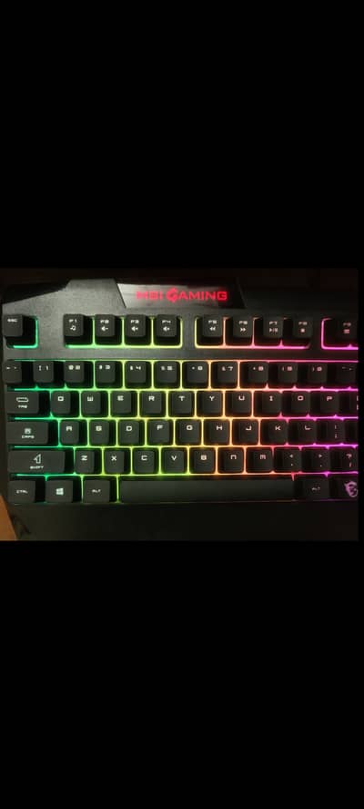 msi vigor gk 40 gaming keybaord rgb lights with plunger switches