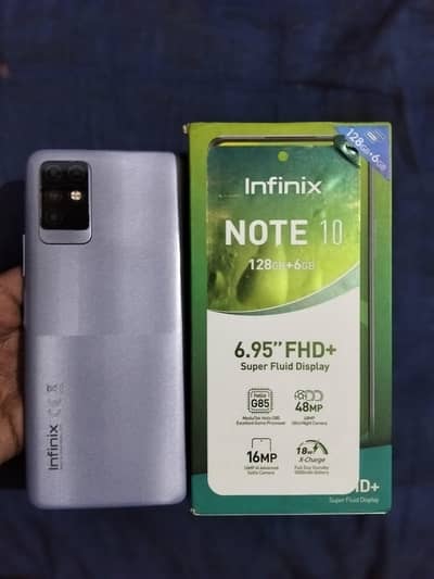 Infinix Note 10.128Gb 6gb ram. box sath