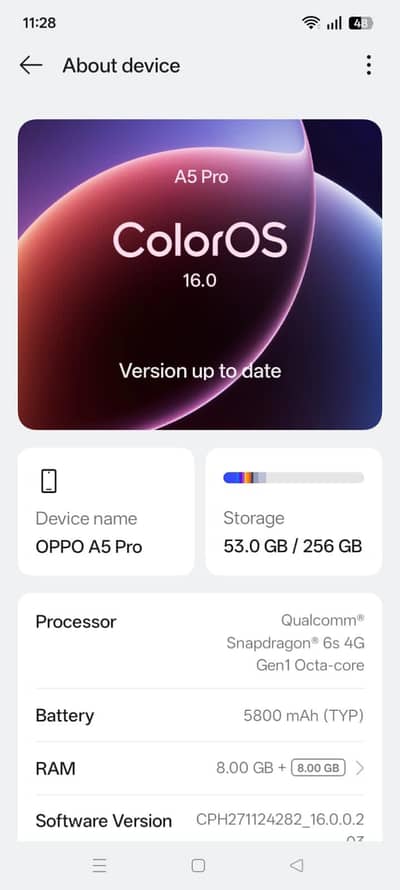 Oppo A5pro.         8/256