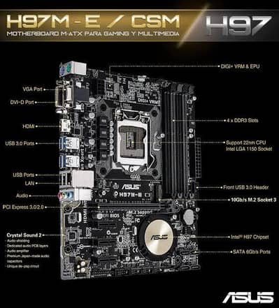 Asus H97M-E 4th and 5th Ddr3