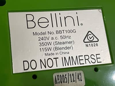 Bellini Electric Baby Steam Food Maker & Blender