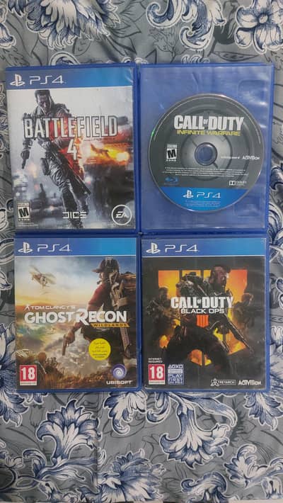 PS4 games call of duty black ops 4 infinite warfare battlefield