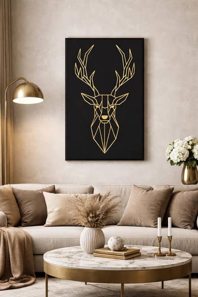 HANDMADE GEOMETRIC DEER WALL ART FOR SALE