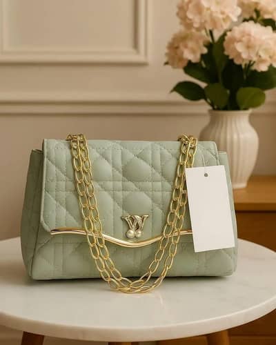 Girl’s Light Green Embroidered Crossbody Bag