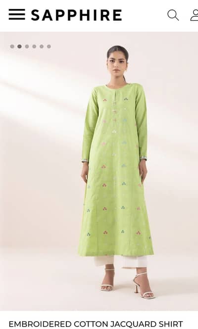 Sapphire embroidered jacquard shirt