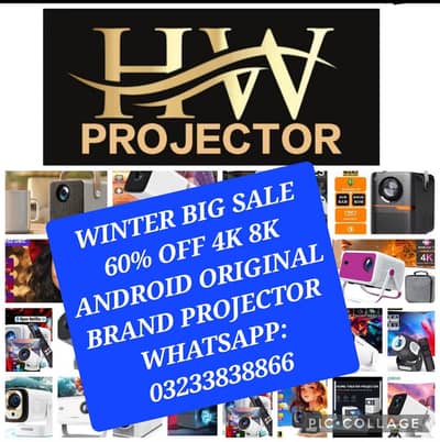 4k 8k FULL HD ANDROID PROJECTOR HOME CINEMA SMART MINI MULTIMEDIA.