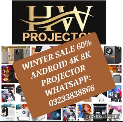 WINTER SALE FULL HD 4K 8K ANDROID ORIGINAL PROJECTOR MULIYMEDIA SMART