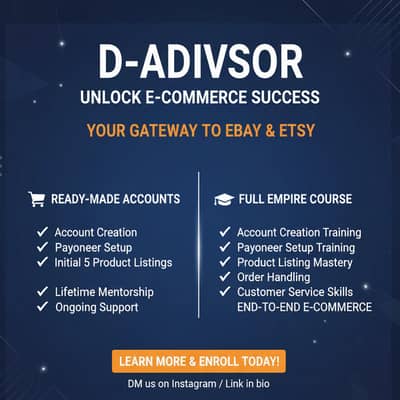 Learn EBAY/ETSY or get Ready to earn account from us