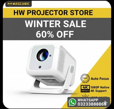 Winter Sale 60 % Full hd 4k Smart mini multimedia Projector cinema