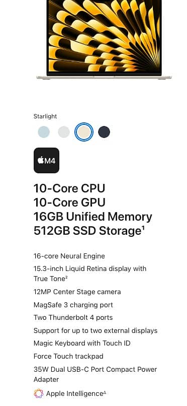 Macbook air bought from Apple store in USA.