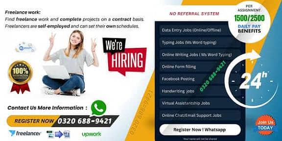 Typing job / Data Entry Job / Assignment Job / Online Job / Part Time