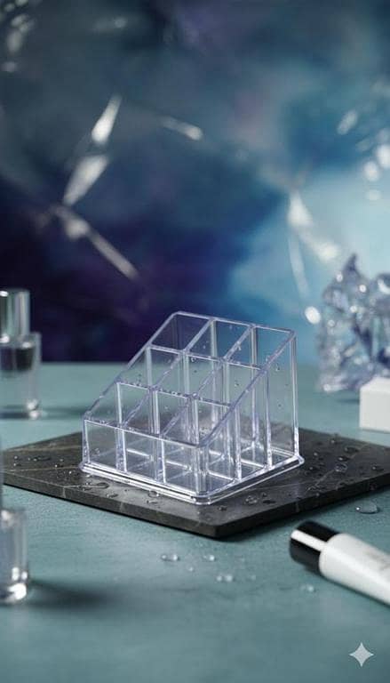 Premium Transparent Acrylic Makeup Organizer – Stylish Storage for Lipsticks, Brushes, Eyeliners & Nail Polishes