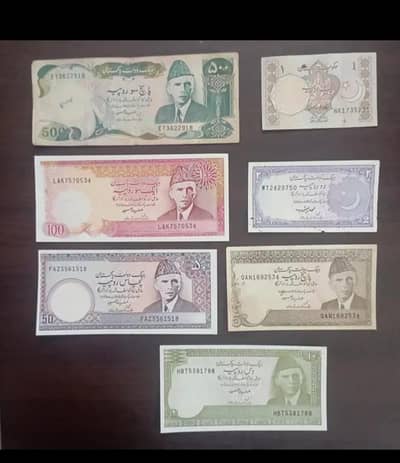 Antique Pakistani notes for collection