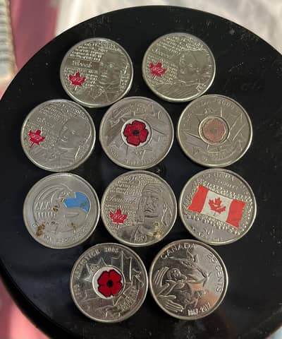 Canadian Australia Colourful collection details below