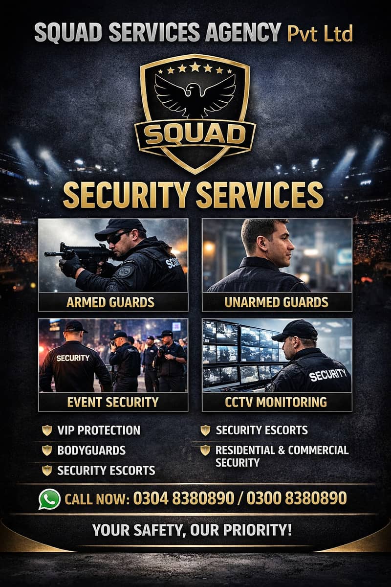 Security Services | VIP Protocol Security Guards | Staff Commandos 0