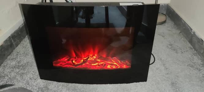 2-in-1 Wall-Mount & Freestanding Electric Fireplace Heater – LED Flame