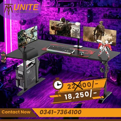 Ergonomic L Shape Gaming Desk | Gaming Table | Computer Table