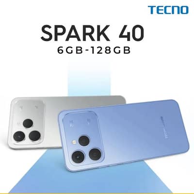 Mobile on installment Tecno Spark 40 | 6GB-128GB